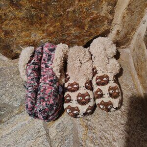 Joe Boxer 2 Pair of Women's Slippers with Grippers Shoe Size 4 - 10 NWT